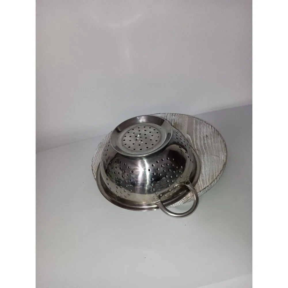 Silver-Plated Colander/Strainer and Stainless Steel Gravy Boat